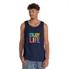 Enjoy Life Tank Top — Colorful Positive Quote Summer Shirt