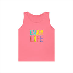 Enjoy Life Tank Top — Colorful Positive Quote Summer Shirt