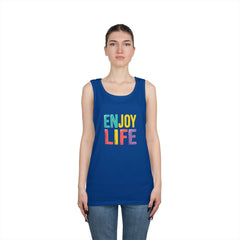 Enjoy Life Tank Top — Colorful Positive Quote Summer Shirt