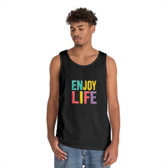 Enjoy Life Tank Top — Colorful Positive Quote Summer Shirt