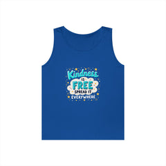 Kindness Is Free Tank Top — Spread It Everywhere Inspirational Graphic