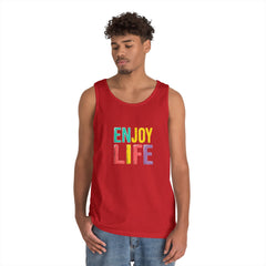 Enjoy Life Tank Top — Colorful Positive Quote Summer Shirt