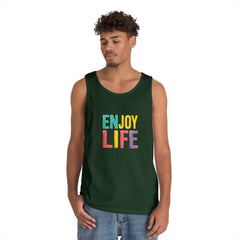 Enjoy Life Tank Top — Colorful Positive Quote Summer Shirt