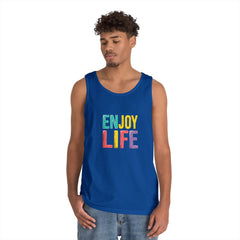 Enjoy Life Tank Top — Colorful Positive Quote Summer Shirt