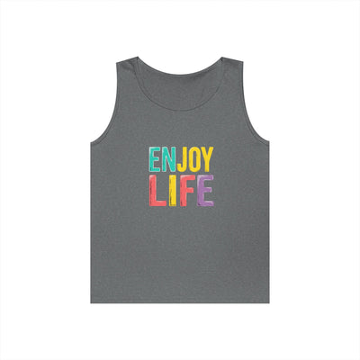 Enjoy Life Tank Top — Colorful Positive Quote Summer Shirt