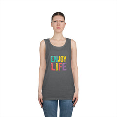 Enjoy Life Tank Top — Colorful Positive Quote Summer Shirt