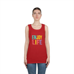 Enjoy Life Tank Top — Colorful Positive Quote Summer Shirt