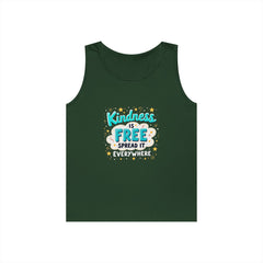Kindness Is Free Tank Top — Spread It Everywhere Inspirational Graphic