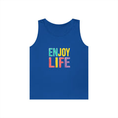 Enjoy Life Tank Top — Colorful Positive Quote Summer Shirt