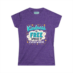 Kindness Is Free Women's Tee — Spread It Everywhere Inspirational Graphic Shirt