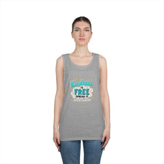 Kindness Is Free Tank Top — Spread It Everywhere Inspirational Graphic