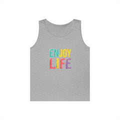 Enjoy Life Tank Top — Colorful Positive Quote Summer Shirt