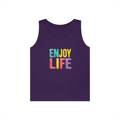 Enjoy Life Tank Top — Colorful Positive Quote Summer Shirt