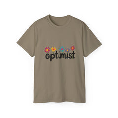 Optimist Floral Tee — Positive Vibes Flower T-Shirt