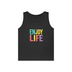 Enjoy Life Tank Top — Colorful Positive Quote Summer Shirt