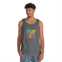 Enjoy Life Tank Top — Colorful Positive Quote Summer Shirt