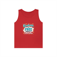 Kindness Is Free Tank Top — Spread It Everywhere Inspirational Graphic