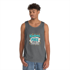 Kindness Is Free Tank Top — Spread It Everywhere Inspirational Graphic