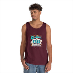 Kindness Is Free Tank Top — Spread It Everywhere Inspirational Graphic