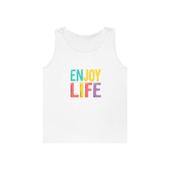 Enjoy Life Tank Top — Colorful Positive Quote Summer Shirt