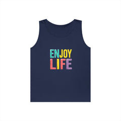 Enjoy Life Tank Top — Colorful Positive Quote Summer Shirt