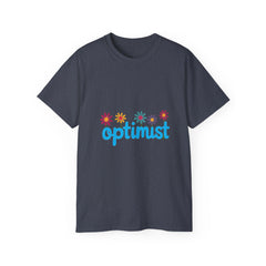 Optimist Floral Tee — "optimist" Graphic T-Shirt