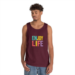 Enjoy Life Tank Top — Colorful Positive Quote Summer Shirt