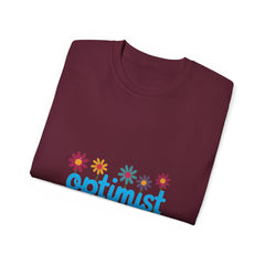 Optimist Floral Tee — "optimist" Graphic T-Shirt