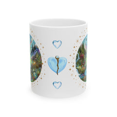 "Find Magic in the Journey" Ceramic Mug — Whimsical Spirit Design (11oz & 15oz)