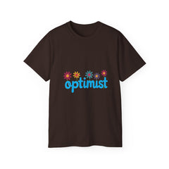 Optimist Floral Tee — "optimist" Graphic T-Shirt