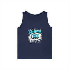 Kindness Is Free Tank Top — Spread It Everywhere Inspirational Graphic