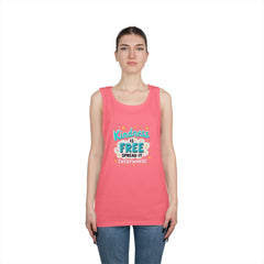 Kindness Is Free Tank Top — Spread It Everywhere Inspirational Graphic