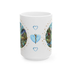 "Find Magic in the Journey" Ceramic Mug — Whimsical Spirit Design (11oz & 15oz)